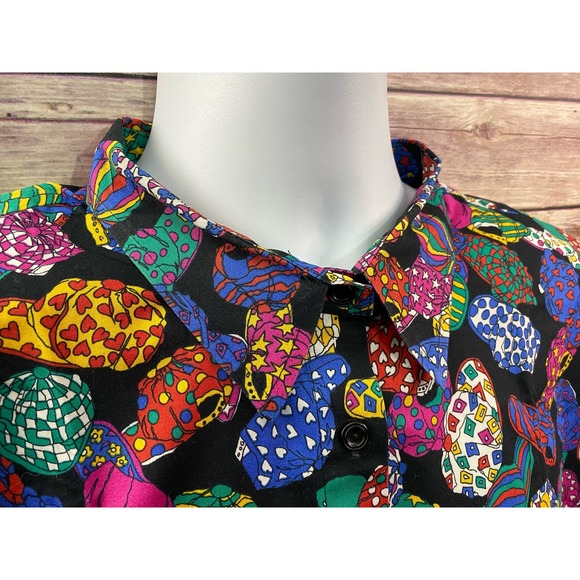 VINTAGE STEVEN ROSS NATURALLY 1990'S MEN'S SHIRT 3XL MULTI COLOR BASEBALL CAP - Picture 8 of 11